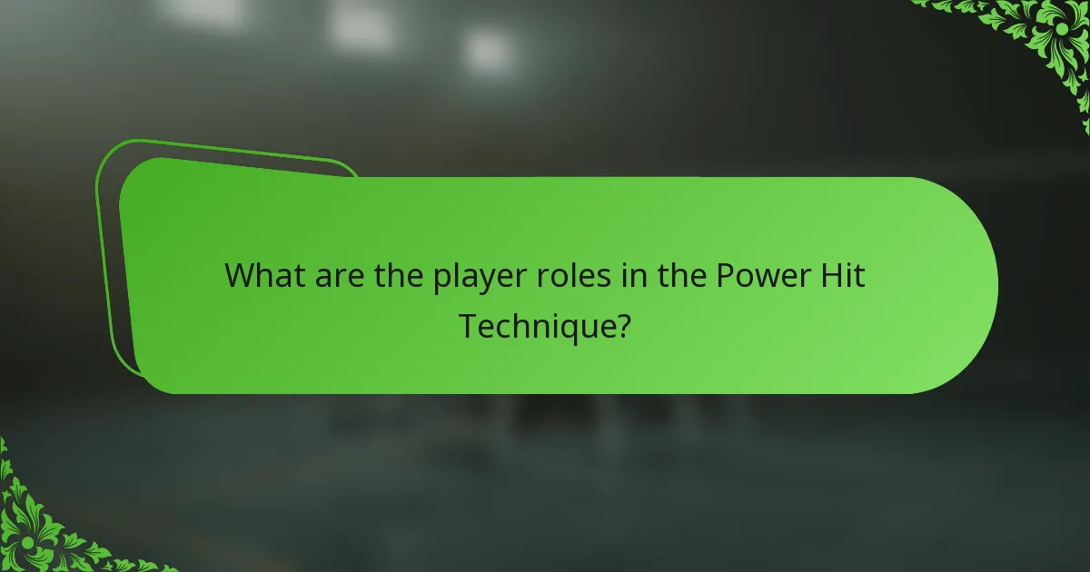 What are the player roles in the Power Hit Technique?